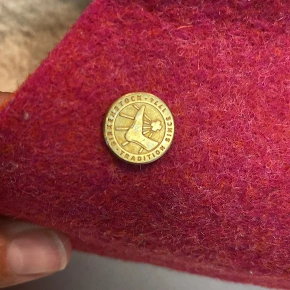 BIRKENSTOCK Kaprun Rivet Doubleface Wool Clogs Pink Fuchsia Orange Sz 39. EUC - Picture 5 of 11